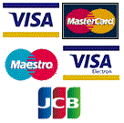 Visa, Visa Delta, Visa Electron, MasterCard, Maestro